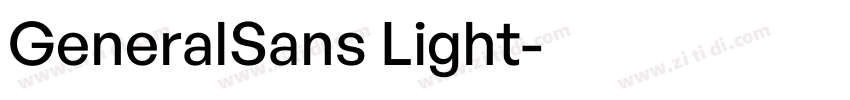 GeneralSans Light字体转换